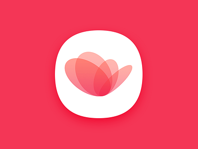 Flower Icon app flower icon red white