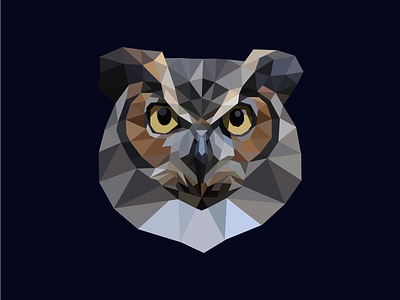 Owl abstract adobe illustrator art bird creative dark geometric illustration night owl owl head owl illustration