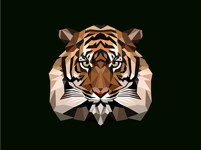 Tiger abstarct adobe illustrator animal animal art art creative geometric illustarion origami tiger tiger head wild wild animal