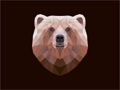 Bear abstract alska animal animal art art bear creative geometric illustration origami polar bear vector wild