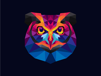 The Owl abstarct art bird clipart colorful creative geometric illustration owl owl logo vector