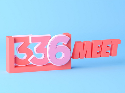 336 Meet 336 336 meet 36daysoftype 3d 3d type icon logo mongolia