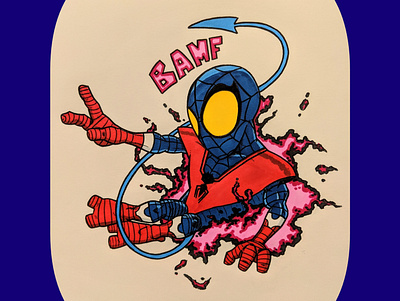 Wallcrawler Bamf concept fanart illustration marvelcomics mashup spiderman