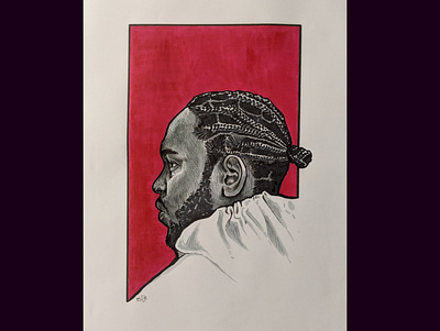 Be Humble black lives matter drawing hiphop humble illustration kendrick lamar portrait red