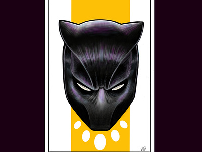 Black Panther Portrait black panther comic art comics drawing fanart illustration marvel portrait