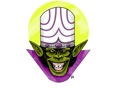 Mojo JoJo digital art drawing fan art illustraion sketch villian