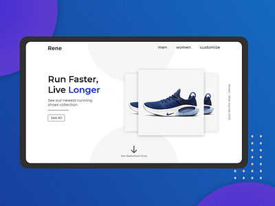 Rene Store app design flat minimal ui ui design ux web web design webdesign website