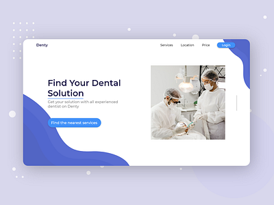 Denty Landing Page clinic dental care dental website design design flat health health care minimal ui ui design user experience user interface ux ux ui ux design web web design webdesign website website design