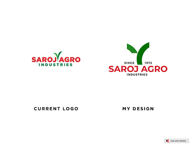SAROJ AGRO - LOGO REDESIGN 3d animation branding design graphic design illustration logo logodesign motion graphics ui