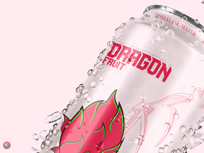 Dragon Fruit Sparkling Water branding dribbble graphic design logo packagedesign product