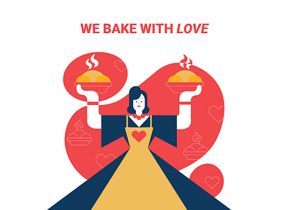 Bakery illustration art design flat illustration illustrator minimal ui vector web