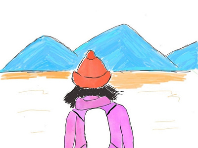 Mountain Girl Illustration