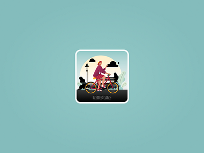 App icon design for a rider app branding challenge dailyui figma logo ui