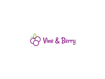 Vine and Berry berry brand branding daily logo challenge dailylogo design flat graphic graphicdesign green icon illustrator logo minimal minimalist logo purple vine vineandberry