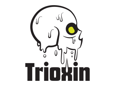 Logo Concept for Trioxin brand brand drip illustration logo skull trioxin vector