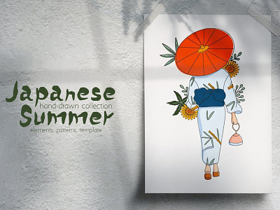 Japanese Summer Illustrations & Elements design illustration japanese summer vector
