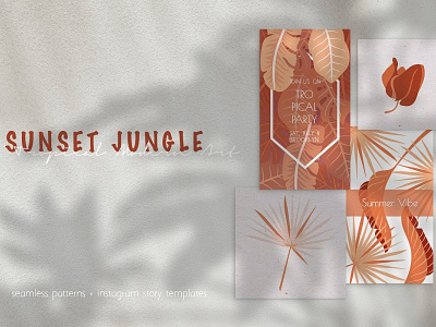 Terracotta Jungle Elements & Social Media Template