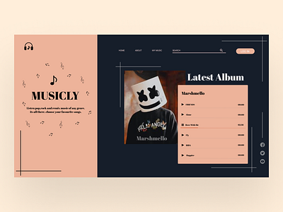 Musicly Landing Page