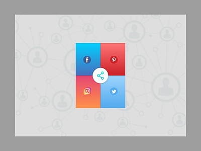 Social Share animation app design icon illustration logo minimal ui vector web