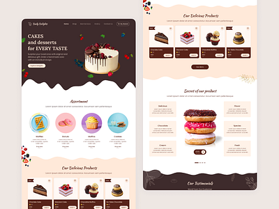 Bakery Shop Landing Page animation branding design graphic design illustration logo typography ui ux vector