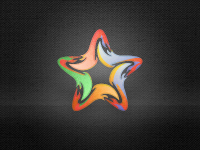 Fire Star Color branding color fire logo star