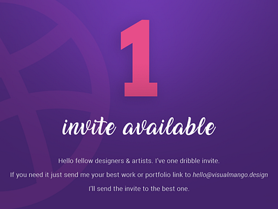 Dribble Invite Giveaway