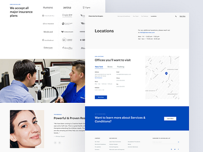 Eye Surgery Clinic – Website Design adaptive clean design figma interface landing page mobile ui ui design ux web website