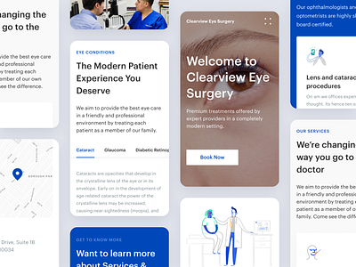 Eye Surgery Clinic – Website Design adaptive clean design figma interface landing page mobile ui ui design ux web website