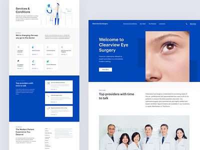 Eye Surgery Clinic – Website Design adaptive clean design figma interface landing page mobile ui ui design ux web website
