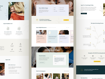 Autism Clinic For Kids – Website & Booking Design clean design figma icons illustraion interface landing service ui ui design ux web website