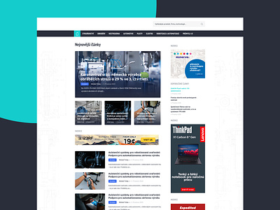 Online Industrial Magazine - Website Design article blog design editorial homepage industrial industry inspiration layout minimal ui ux website