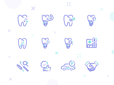 Icon Dent clear clinic dental hands icon set icons illustration like simple tooth