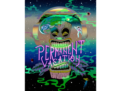 Permanent Vacation illustration illustrator poster poster art poster design