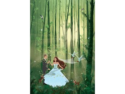 Fairytale disney fairytale forest illustration illustrator photoshop poster poster design
