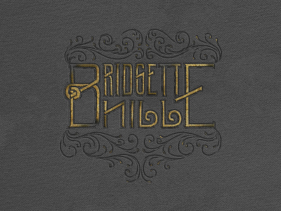 Branding for Bridgette Hill branding branding design french hand drawn hand lettered handlettering lettering logo logodesign ornamental photoshop typogaphy