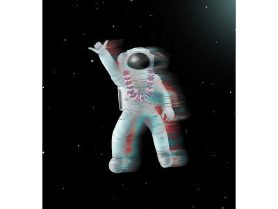 Hang Loose, Houston aloha astronaut illustration illustrator photoshop space spaceman