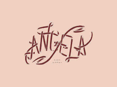 Angela Logo Design hand drawn hand lettered hand lettering handdrawn handlettered handlettering illustrator lettering logo logo design logodesign logos type art typeface