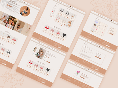 Desktop version of Lingerie Online Shop design designer gente lingerie online shop online store ui ui design uiux underwear ux ux design web design
