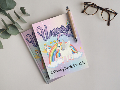 unicorn coloring book cover design for a amazon kdp book cover design coloring book cover book cover design cover page kdp cover unicorn