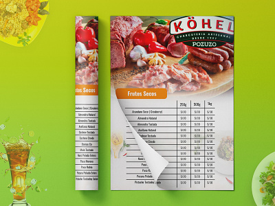 Food menu flyer design for restaurant