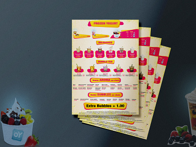 Menu flyer design for fast food restaurant