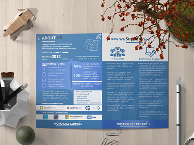 IT company Bi fold brochure design