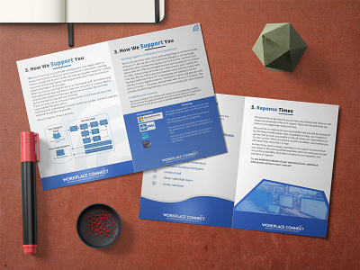 IT company Bi fold brochure design