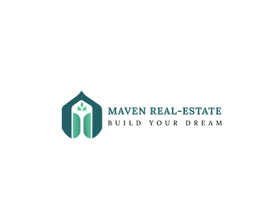 Maven Real estate company branding logo design combination design logo gradient home logo letter logo logo maker m letter modern real estate simple