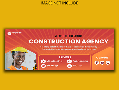 Construction company facebook cover page design construction corporate cover banner cover design facebook facebook cover modern cover real esate