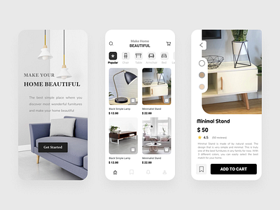 Furniture App Design homepage ui ux design uiux webdesign