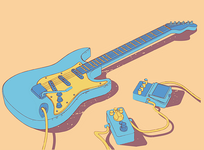 Guitar guitar guitar pedal illustration music vector
