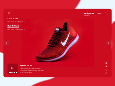Shoe shop ecommerce portfolio web shoe web ui uiux