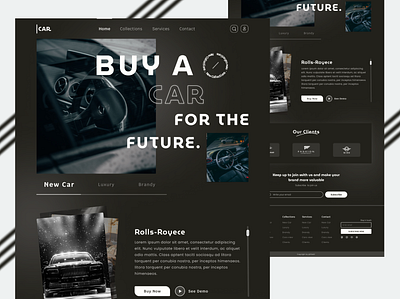 Car Website branding car company car ui car web ecommerce portfolio web shop web uiux website