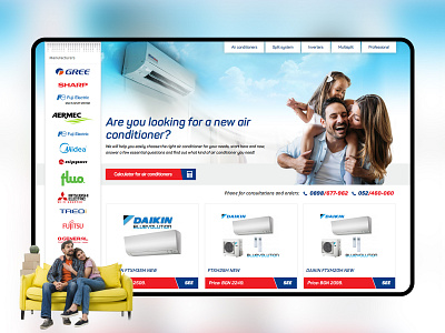 Air Conditioning Ecommerce air conditioner clean conditioner creative design ecommerce fan heating home online shop online store online store commerce service ui ux website
